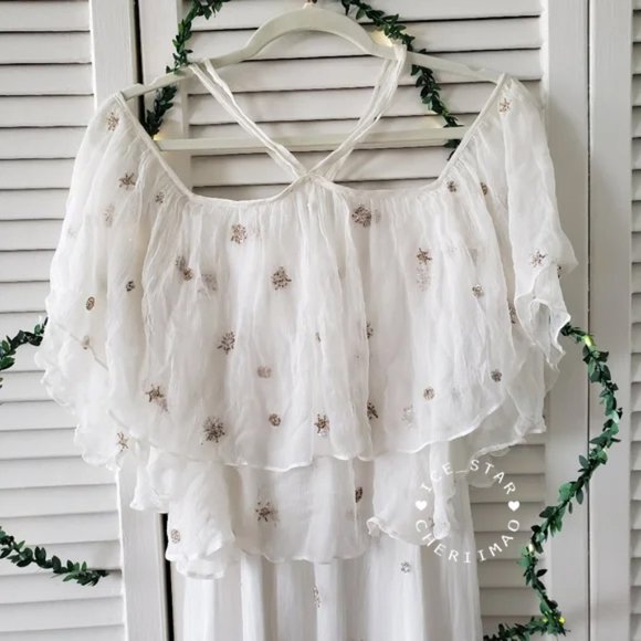 Free People x Ranna Gill NWT HTF Mila Cold Shoulder Dress - Picture 3 of 11